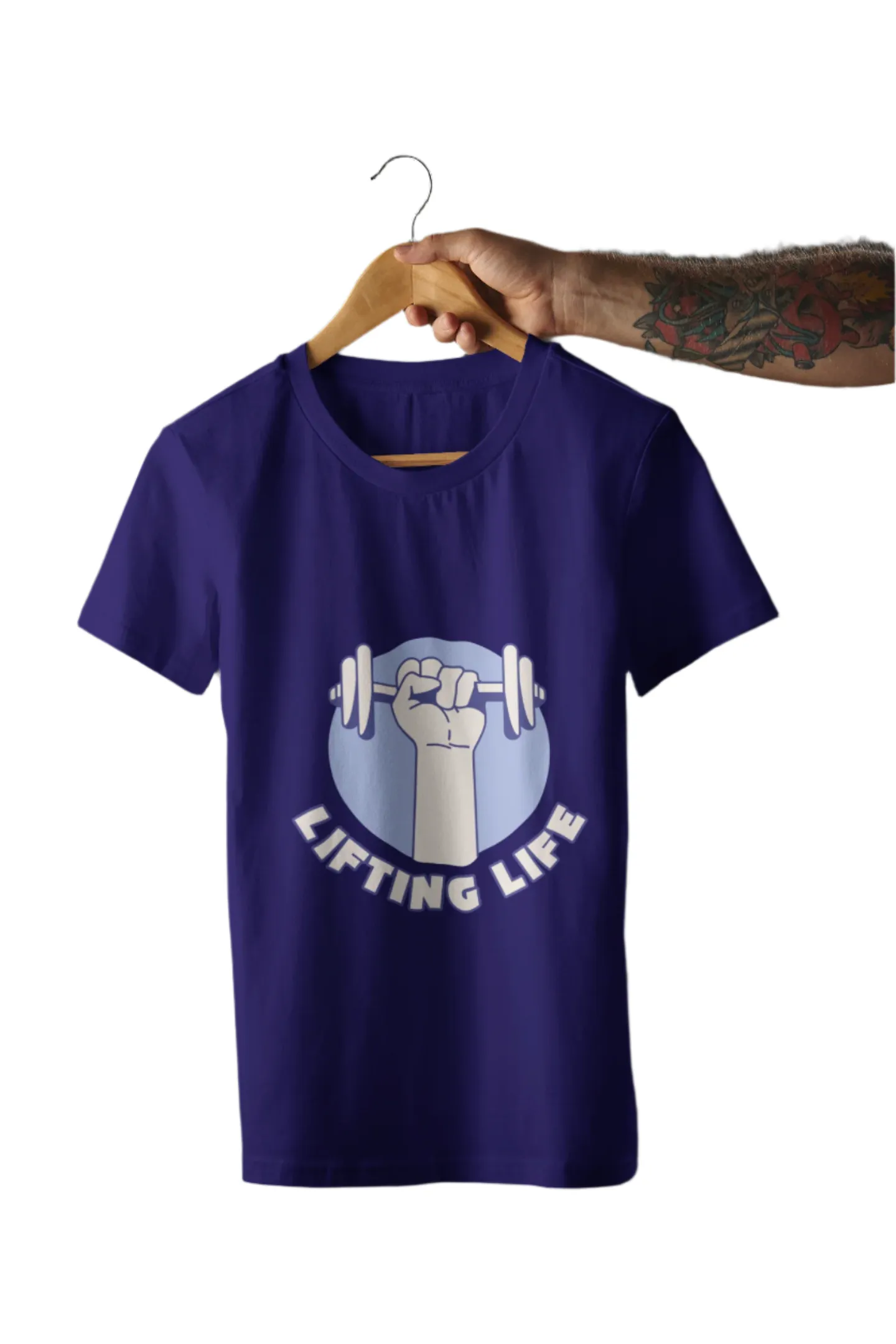 Navyblue Lifting Weight Plus-size T-Shirt