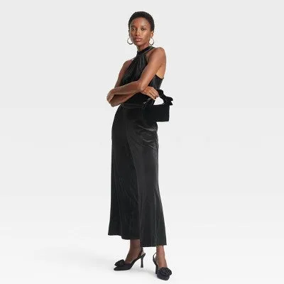 New - Women's Velvet Jumpsuit - A New Day