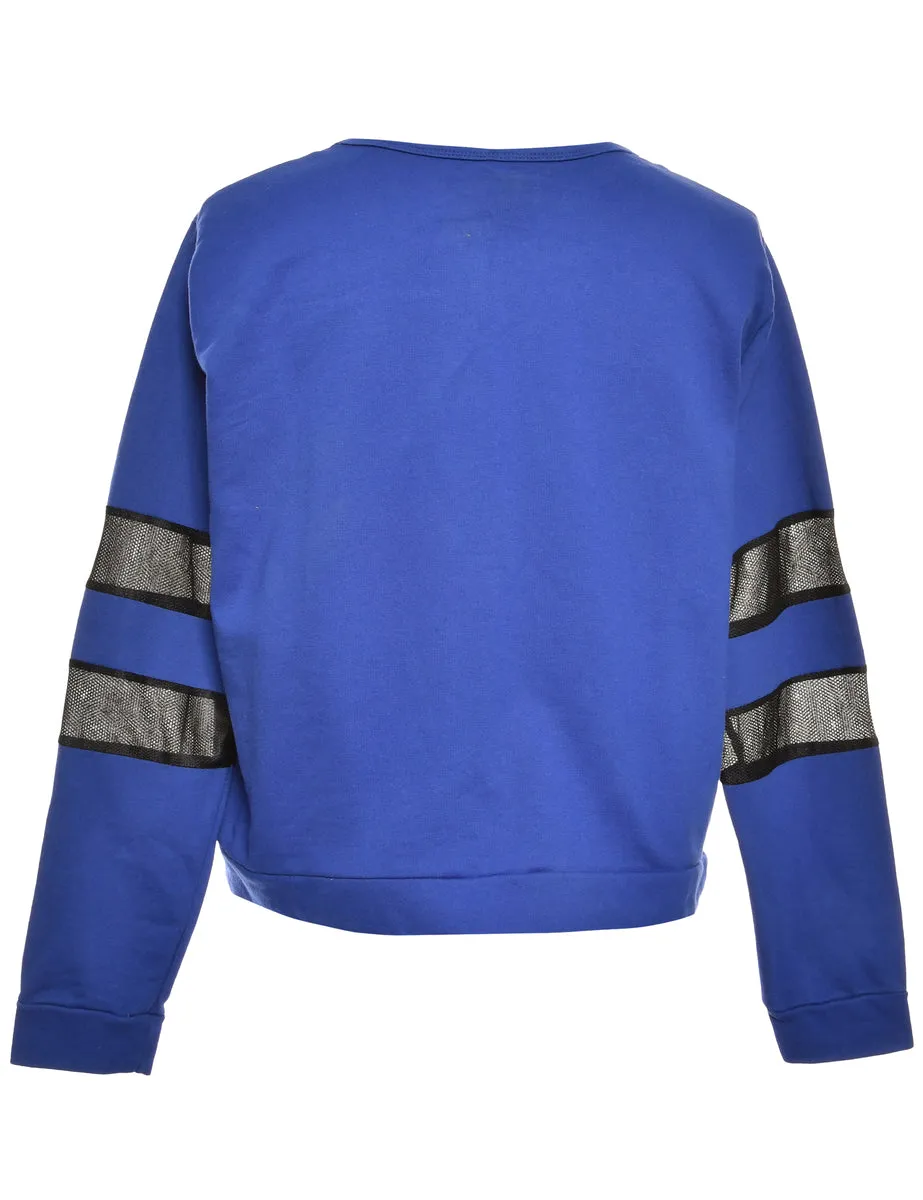 New York Blue Printed Sweatshirt - M