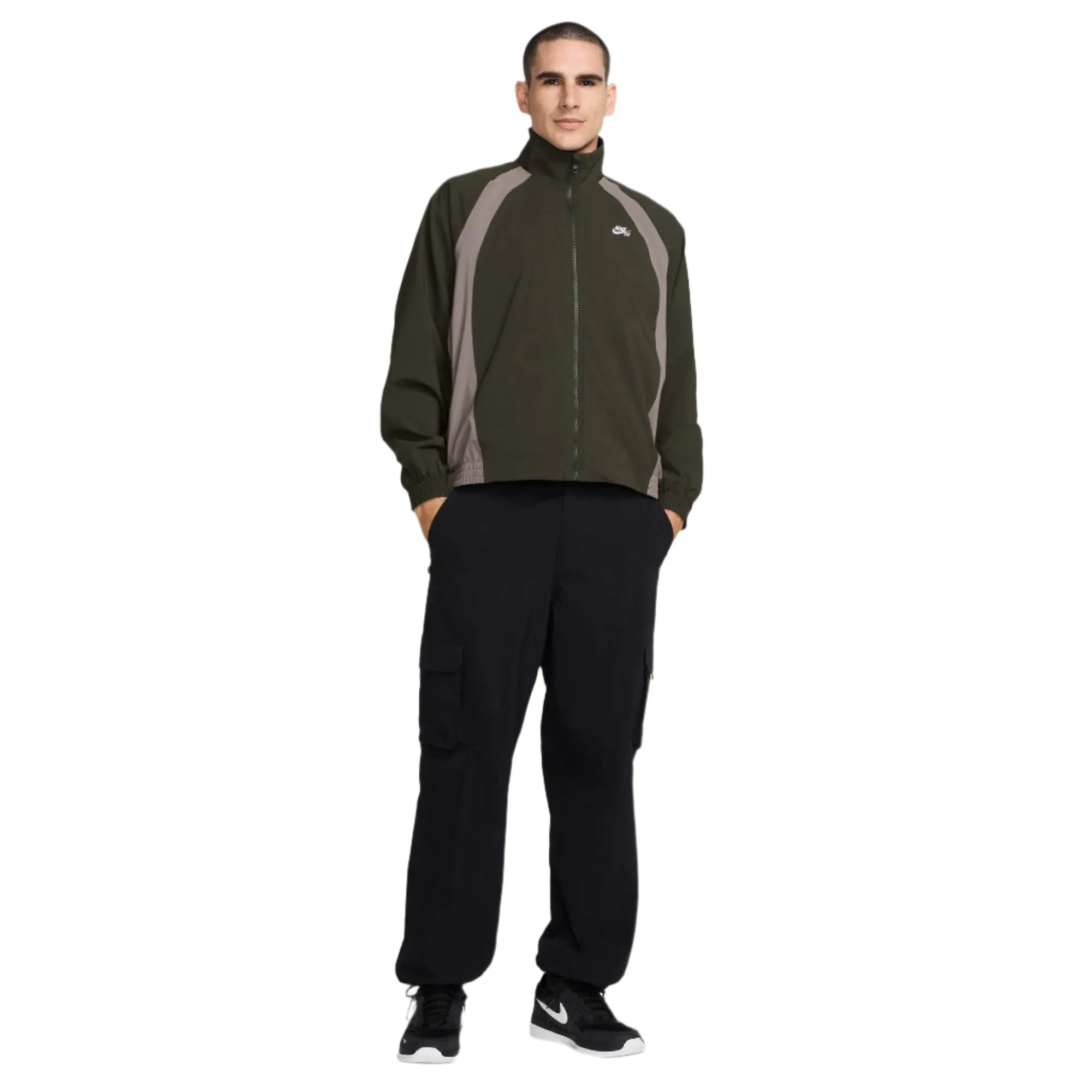 Nike SB - Full Zip Woven Skate Jacket in Sequoia/Cave/Stone/White