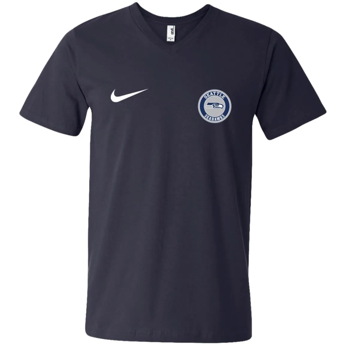 Nike Seatle Seahawk Nfl Football Men V-Neck T-Shirt