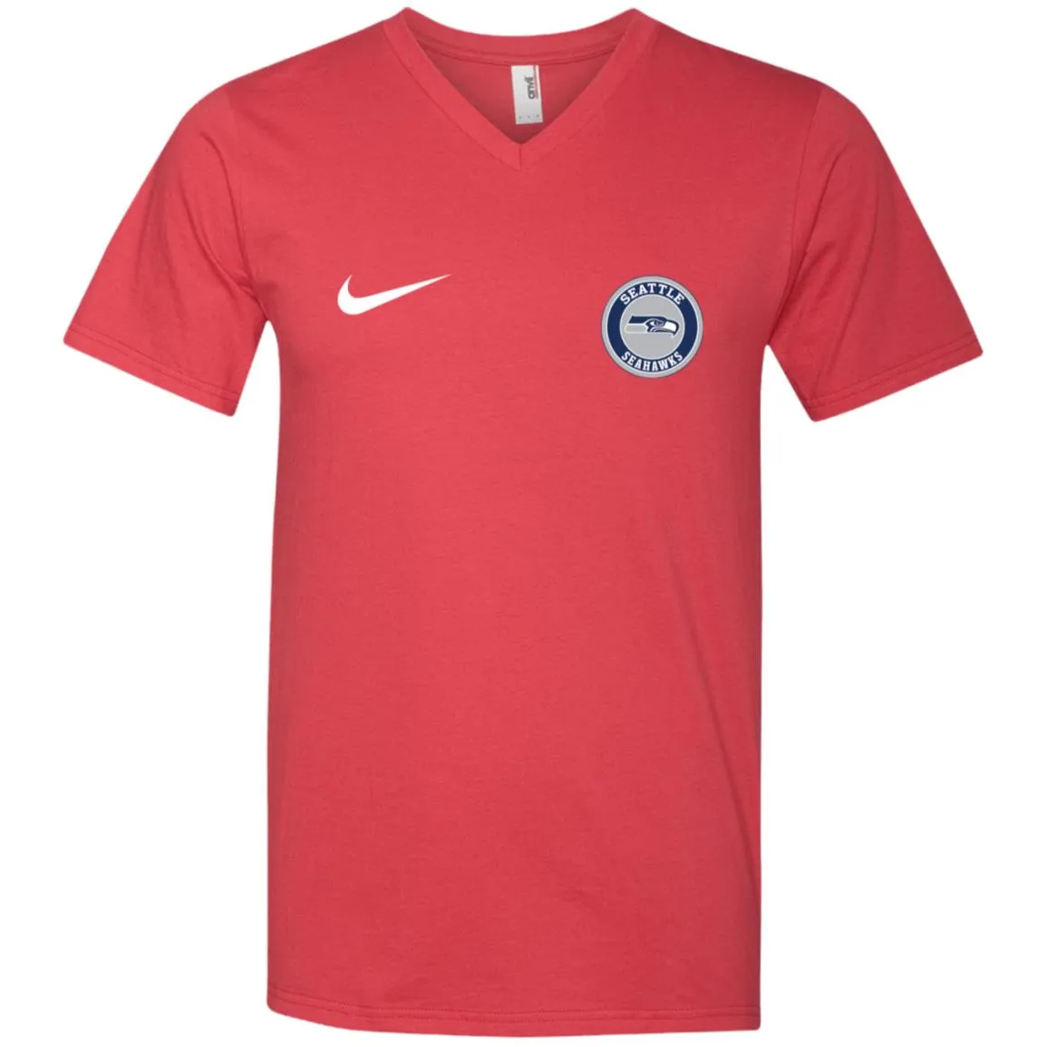 Nike Seatle Seahawk Nfl Football Men V-Neck T-Shirt