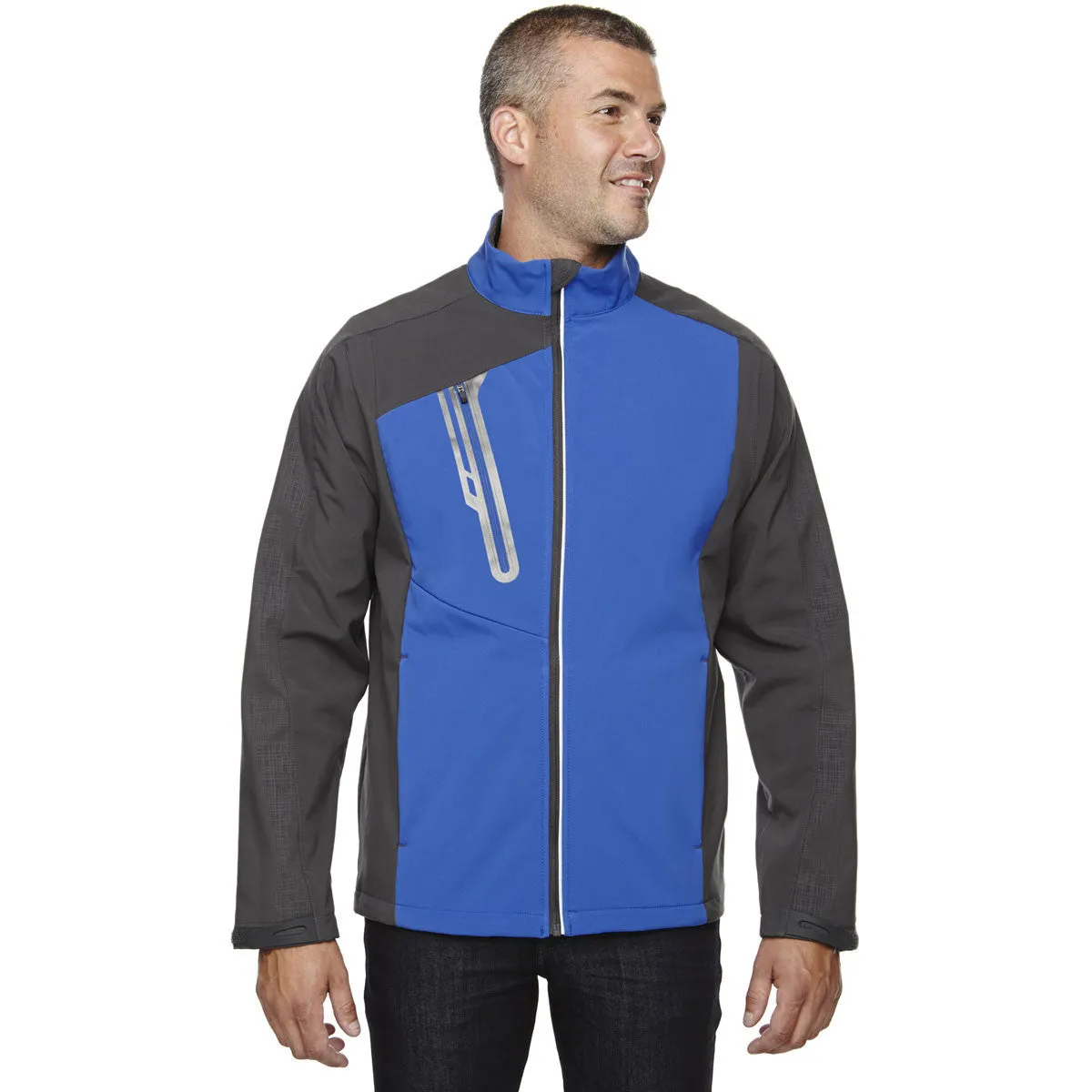 North End Men's Nautical Blue Terrain Colorblock with Embossed Print