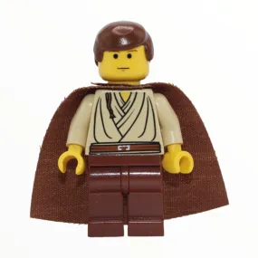 Obi-Wan Kenobi (Padawan, old brown hair and cape and legs, yellow skin, 1999)