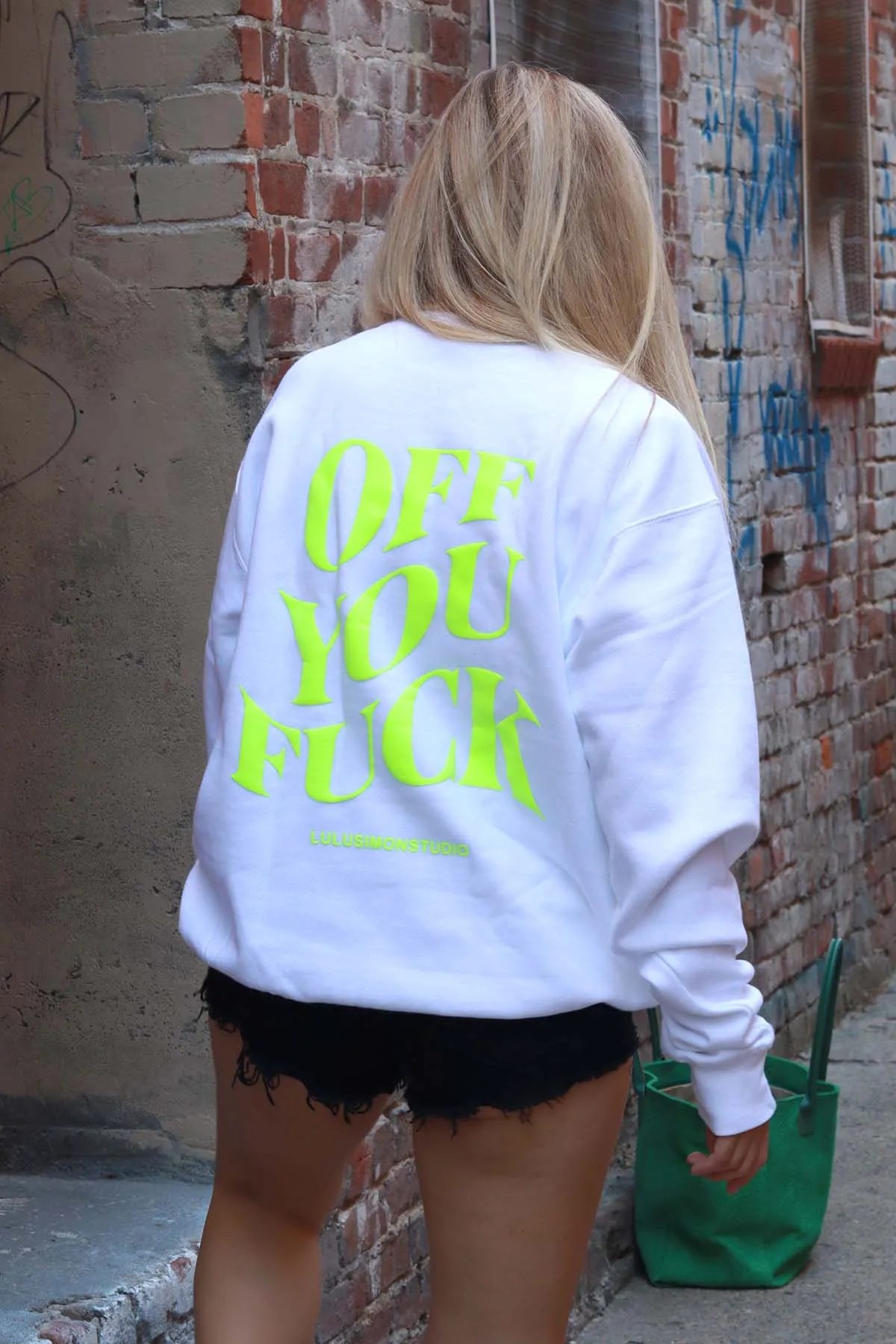 Off You F*ck Bolt Oversized Crewneck