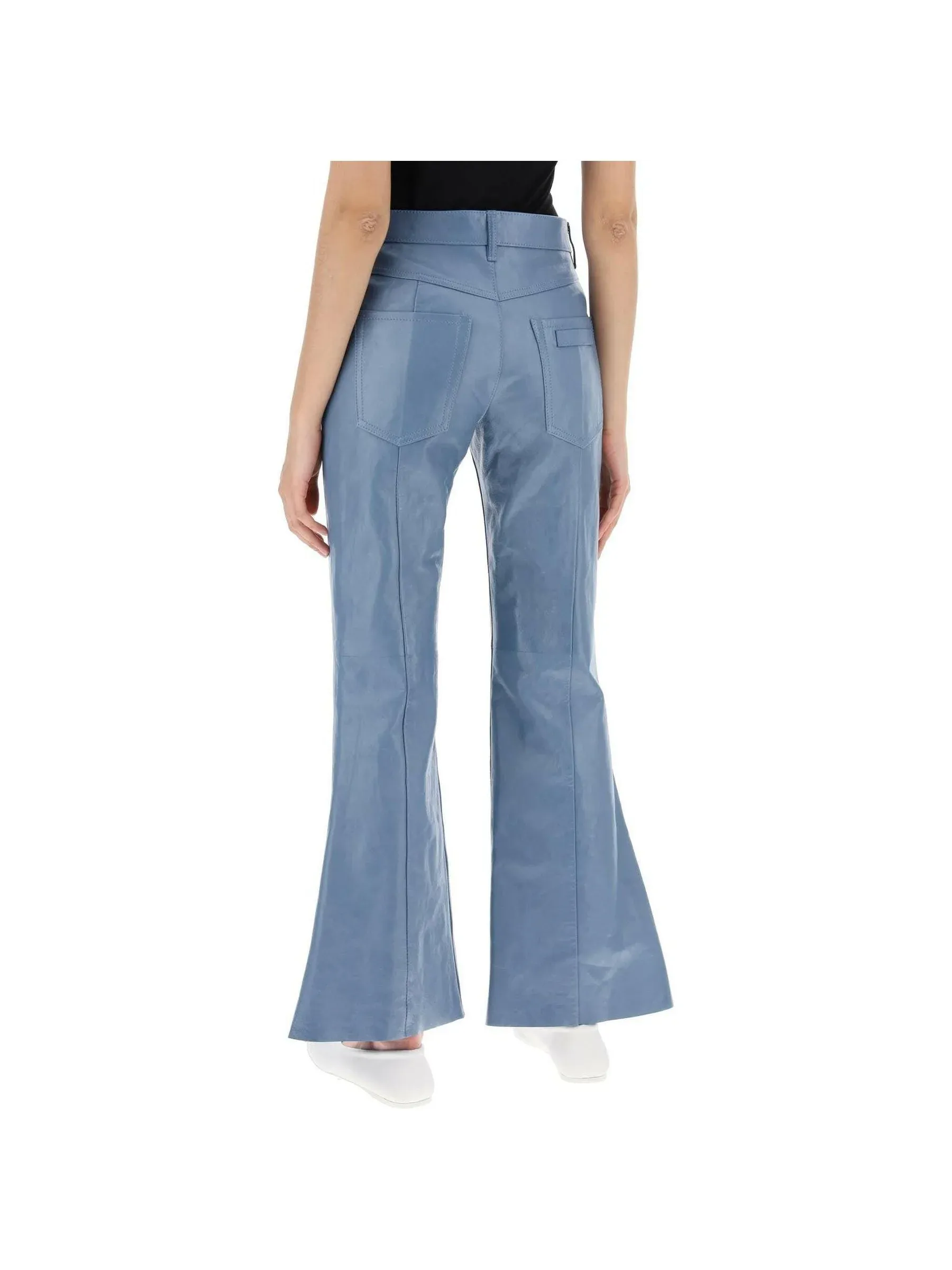 Opal Flared Leather Trousers