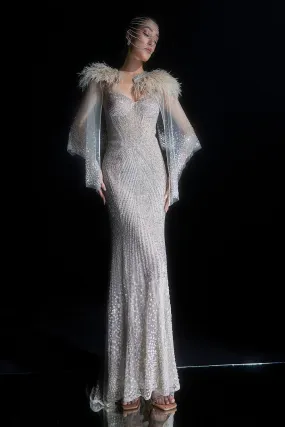 Ophelia Gown With Cape