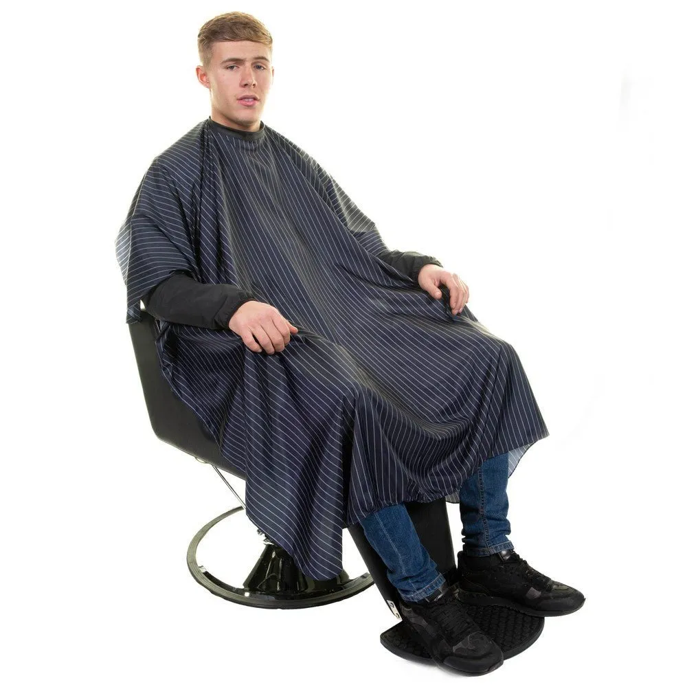 Orlando Professional Pinstripe Barber Cape Navy
