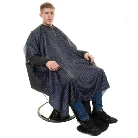 Orlando Professional Pinstripe Barber Cape Navy