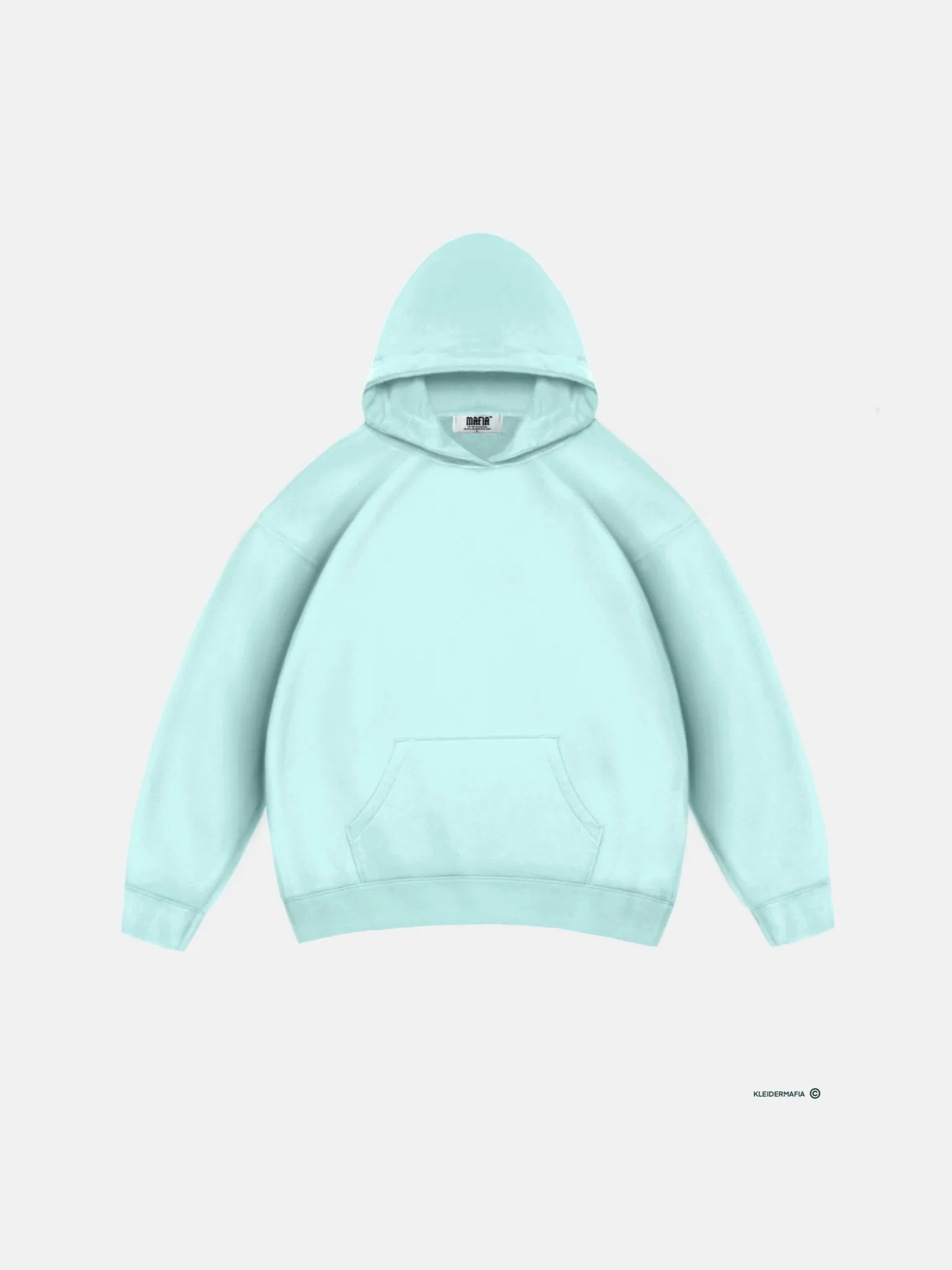 Oversize Basic Hoodie - Ice Blue