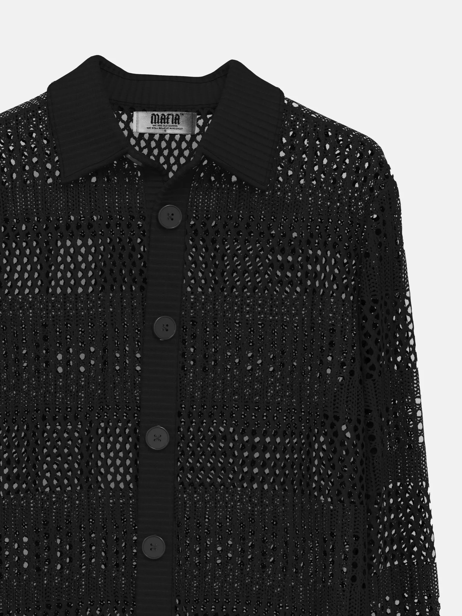 Oversize Holey Cardigan - Black