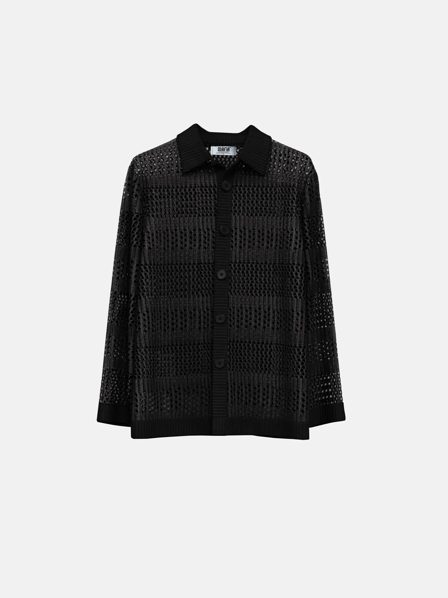 Oversize Holey Cardigan - Black