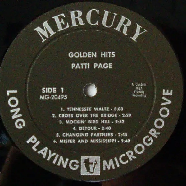 Patti Page - Golden Hits (LP, Comp, Mono) (VG)