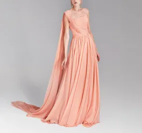 Peach Chiffon Dress