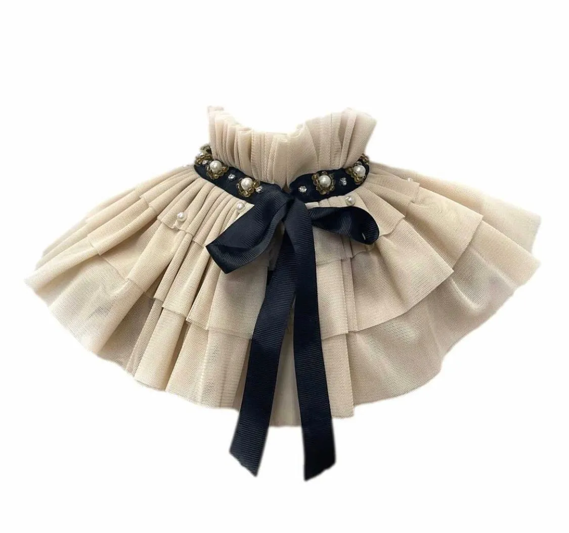 Petite Maison Kids Victoria Beige Mesh Cape