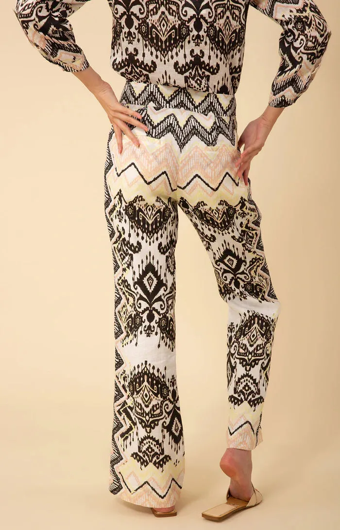 Phoebe Linen Pant Ivory - Hale Bob