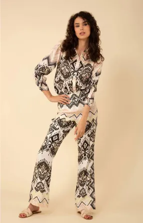 Phoebe Linen Pant Ivory - Hale Bob