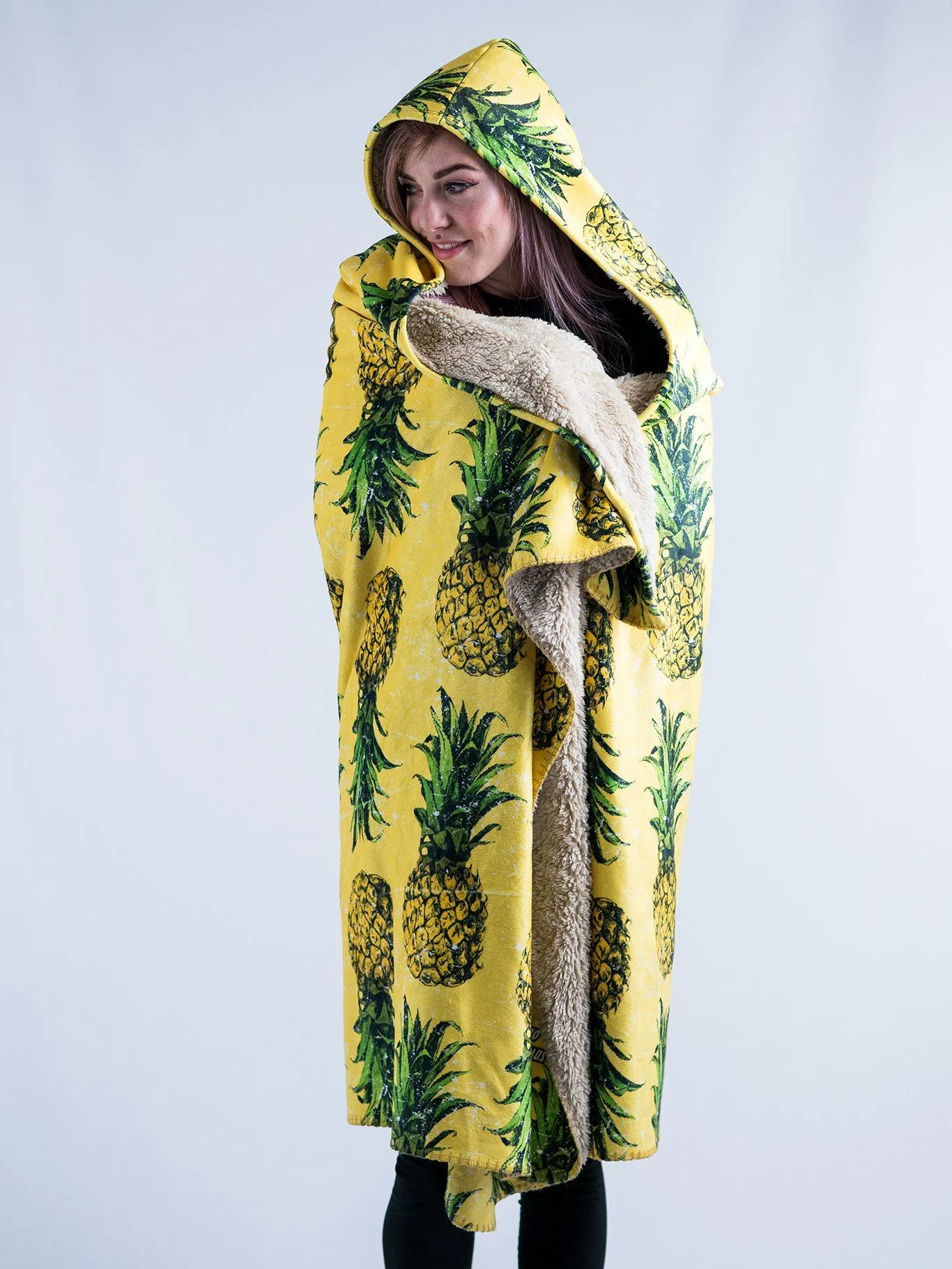 Pineapple Hooded Blanket
