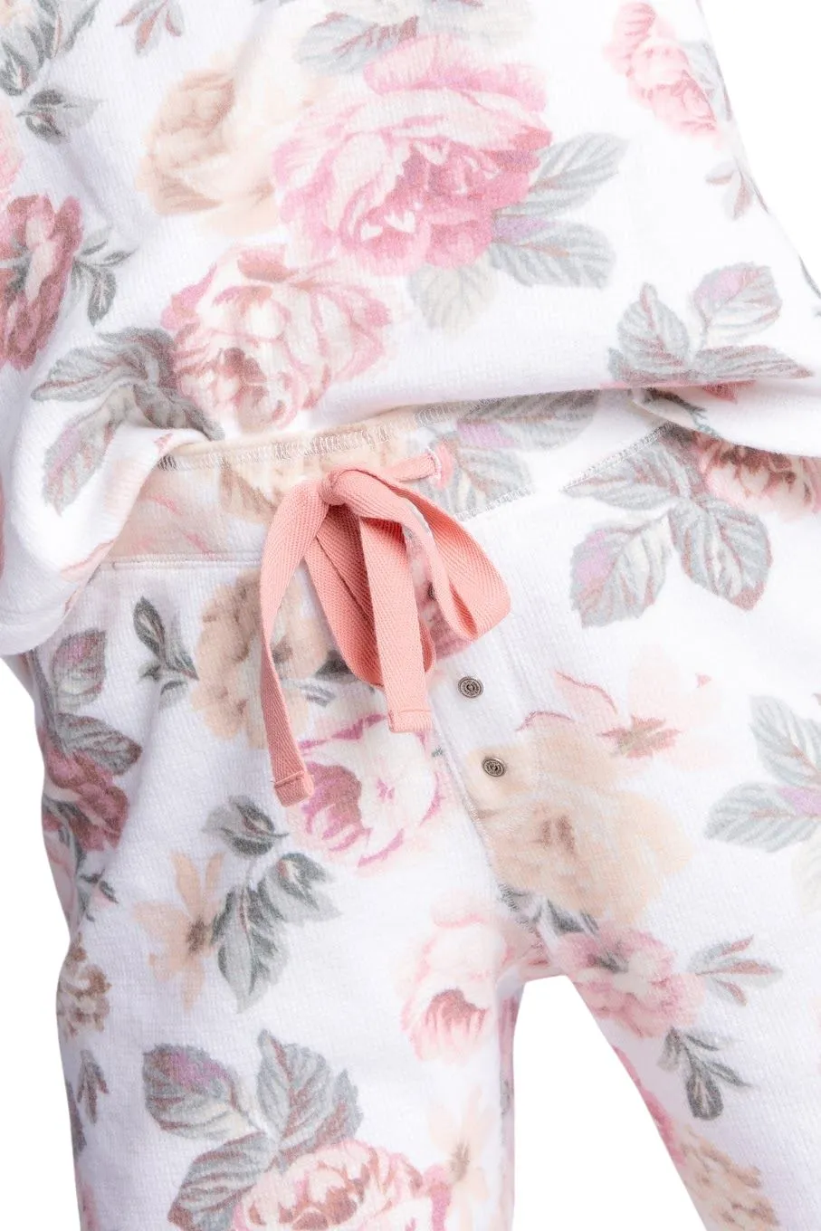 Pj Salvage Retro Rose Jammie Pant - Antique White