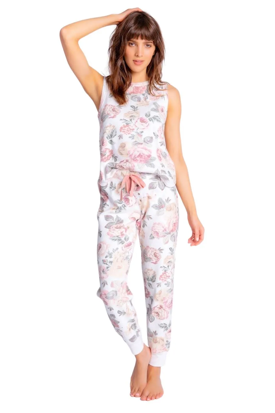Pj Salvage Retro Rose Jammie Pant - Antique White