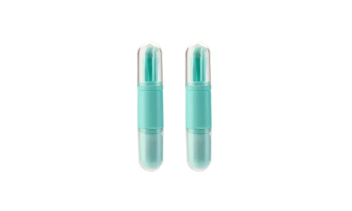 Portable Makeup Brush Four In One Blue