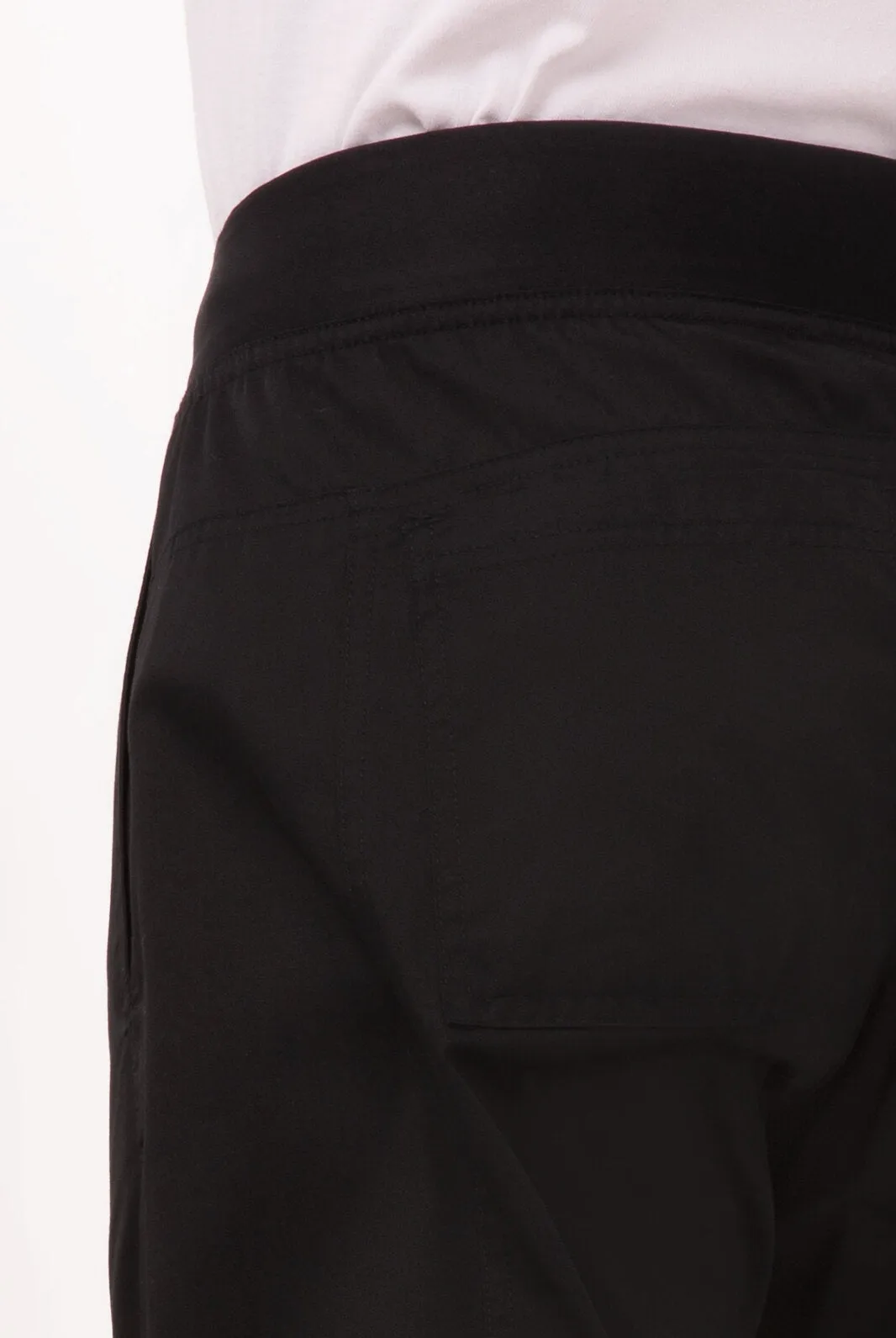 Professional Lightweight Slim Chef Pants Black