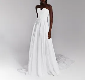 Pure White Chiffon Dress