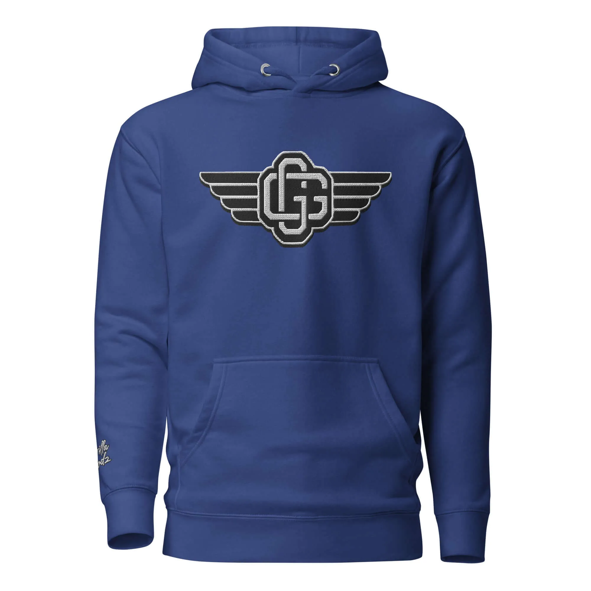 "B/W Wingz" Gorilla Godz Embroidered Unisex Hoodie (Color options available)