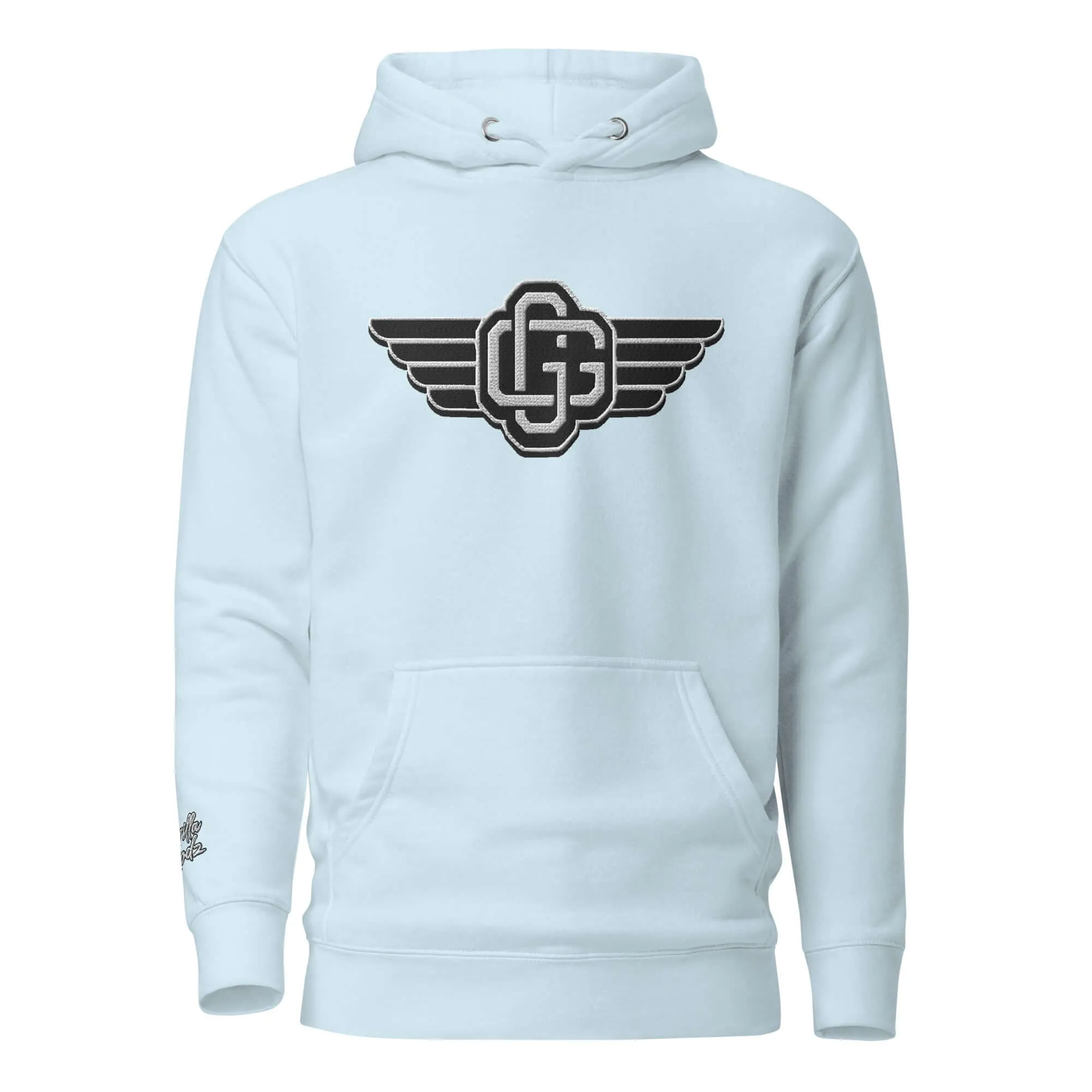 "B/W Wingz" Gorilla Godz Embroidered Unisex Hoodie (Color options available)