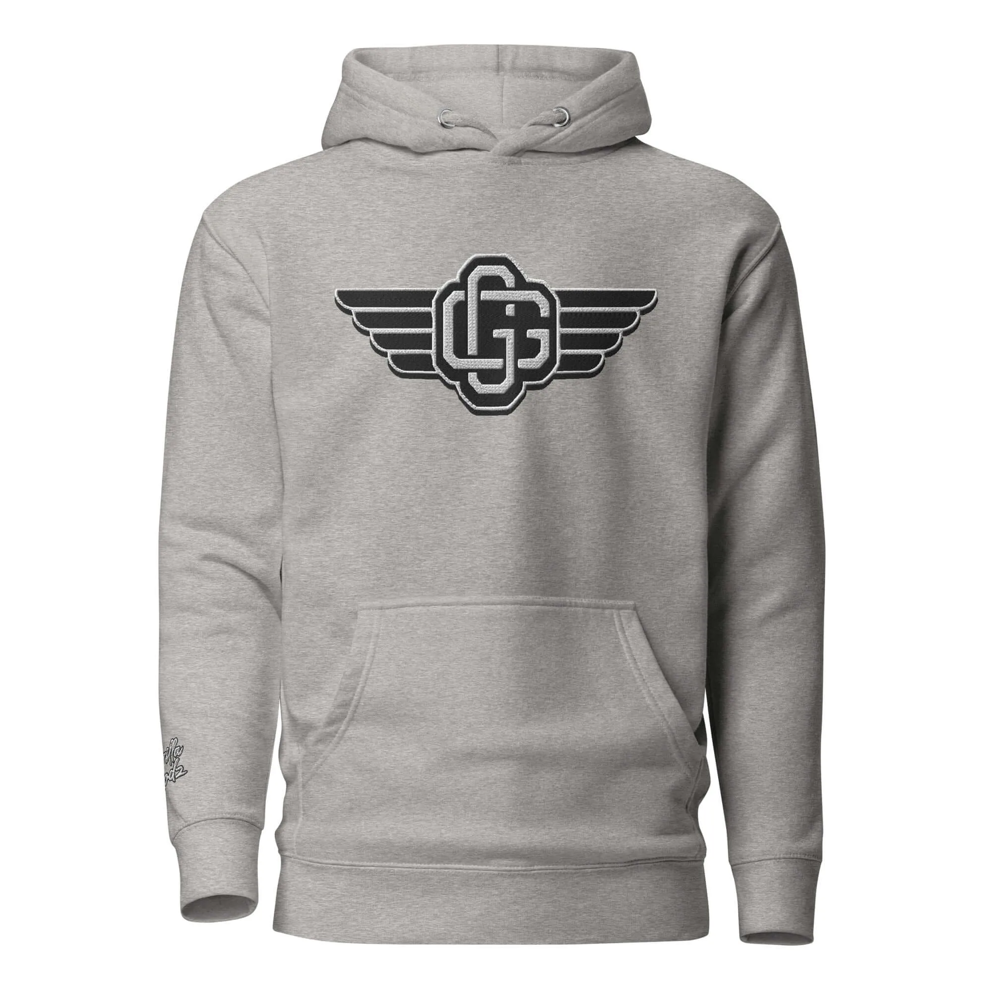 "B/W Wingz" Gorilla Godz Embroidered Unisex Hoodie (Color options available)