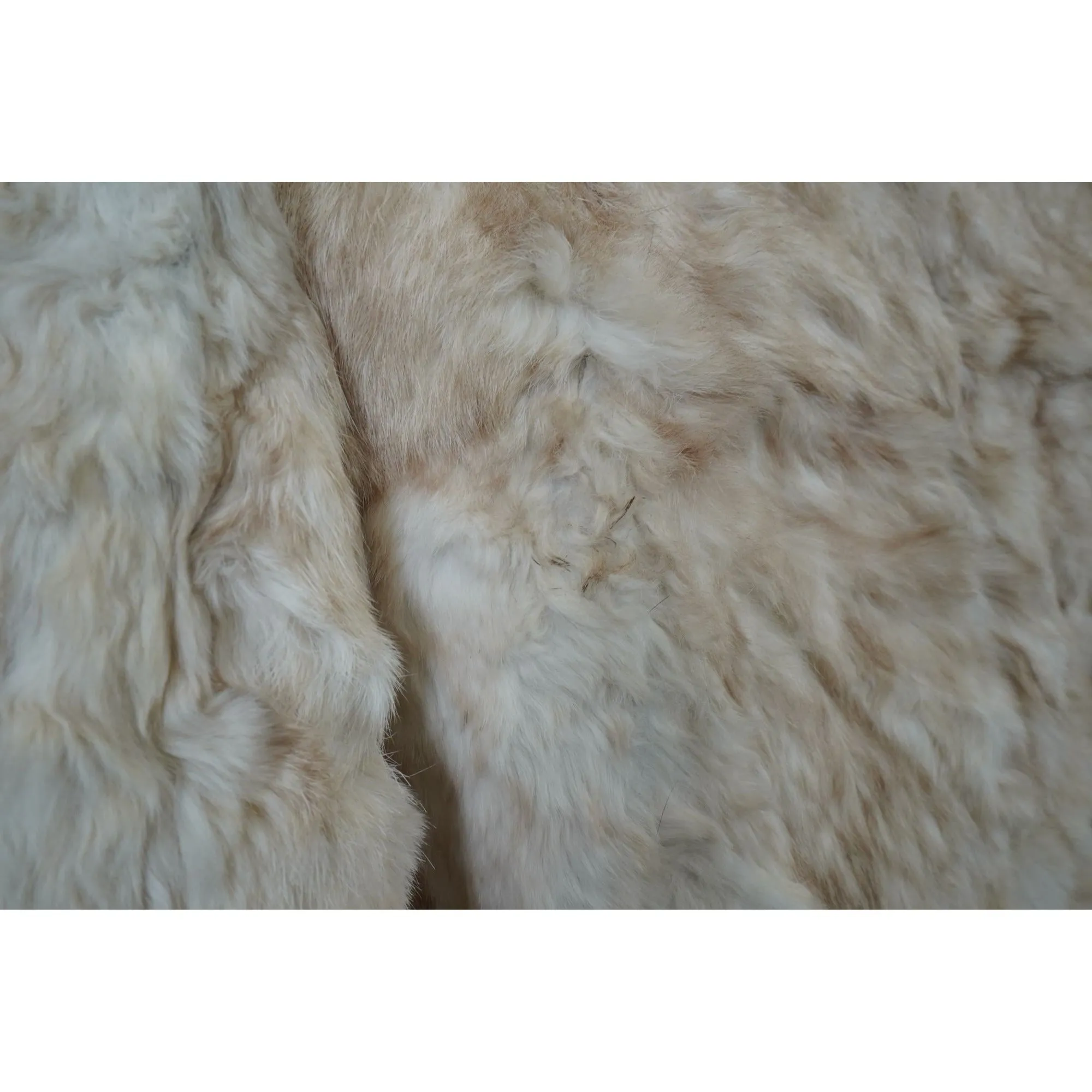 "Retail" Vintage Berman's Rabbit Fur Cropped Winter Coat Tan Size Medium Women's