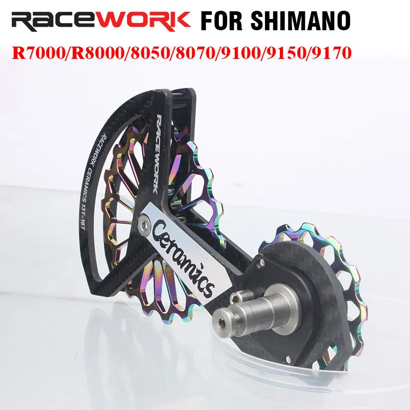 RACEWORK Carbon Fiber & Ceramic Rear Derailleur