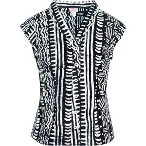 Retro Top - Pathways in Black