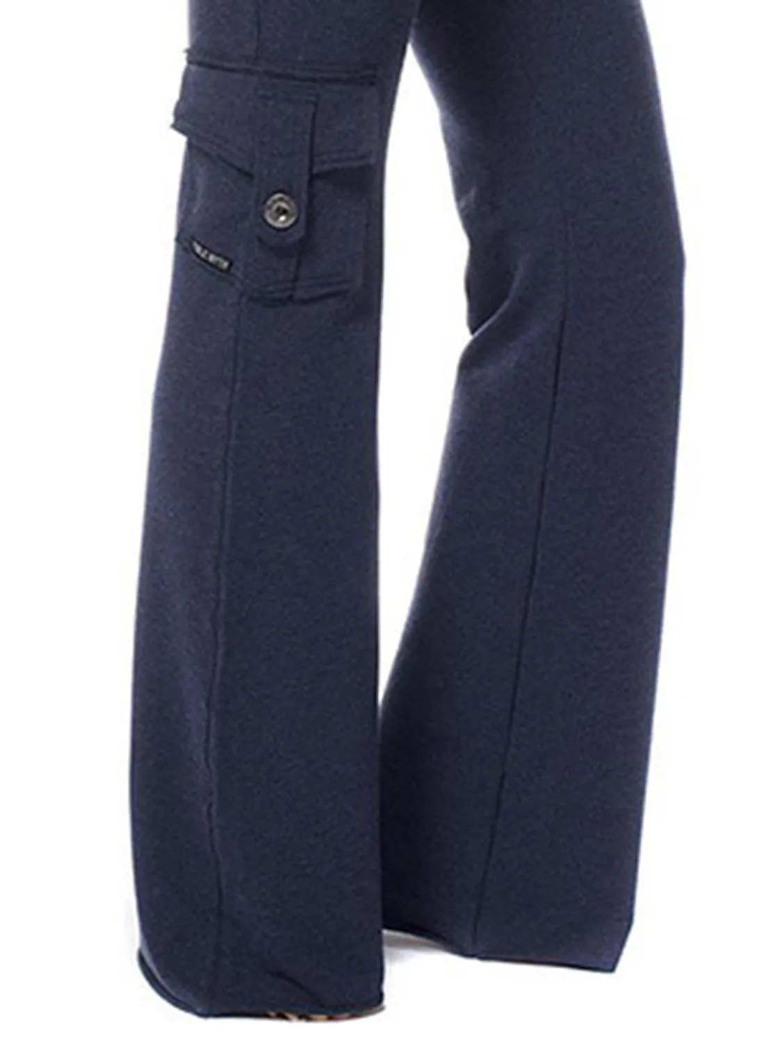 Retro Vibe Mid Waist Flared Cargo Pants