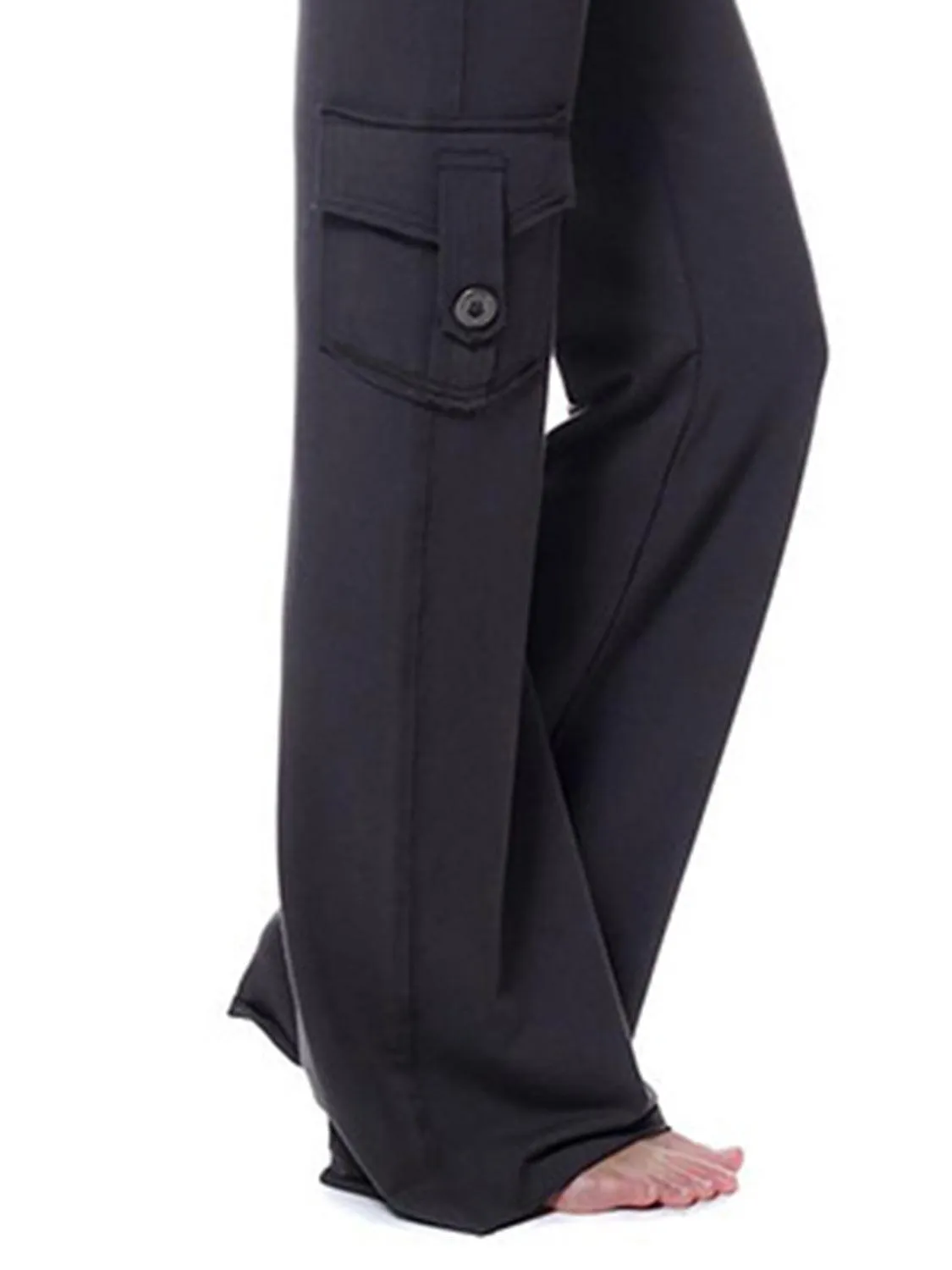 Retro Vibe Mid Waist Flared Cargo Pants