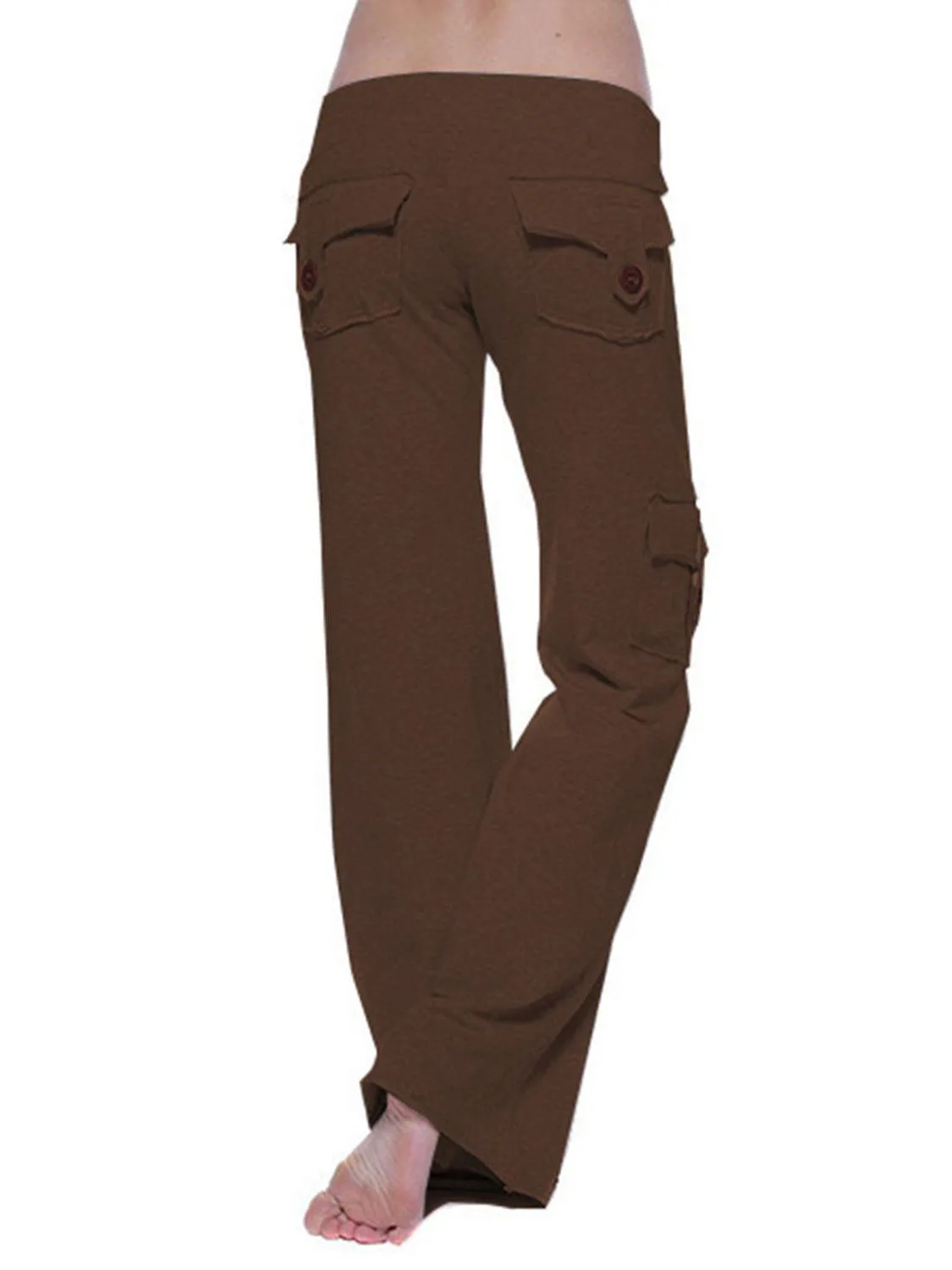 Retro Vibe Mid Waist Flared Cargo Pants