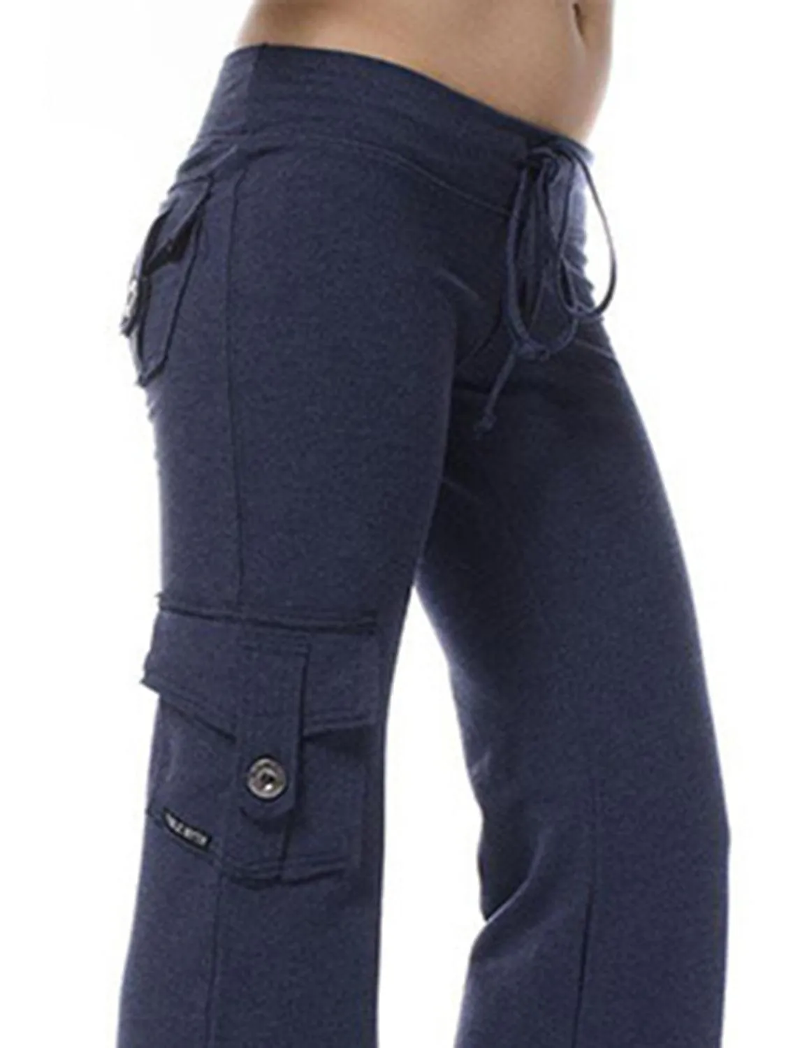 Retro Vibe Mid Waist Flared Cargo Pants
