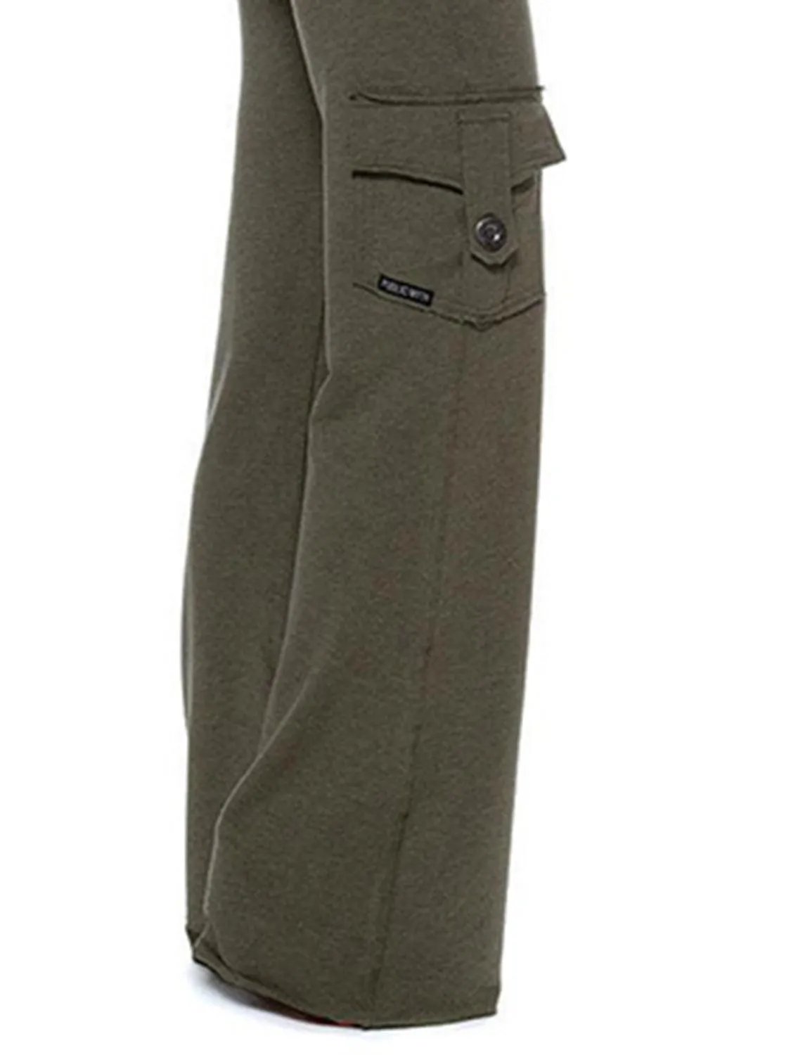 Retro Vibe Mid Waist Flared Cargo Pants