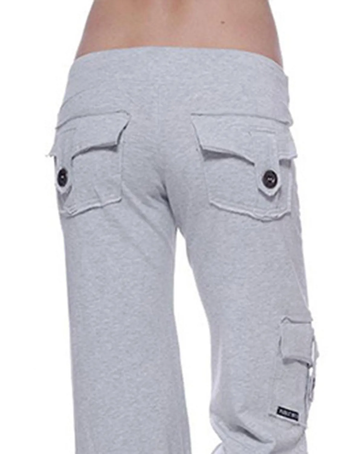 Retro Vibe Mid Waist Flared Cargo Pants
