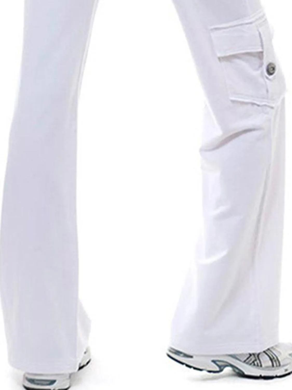 Retro Vibe Mid Waist Flared Cargo Pants