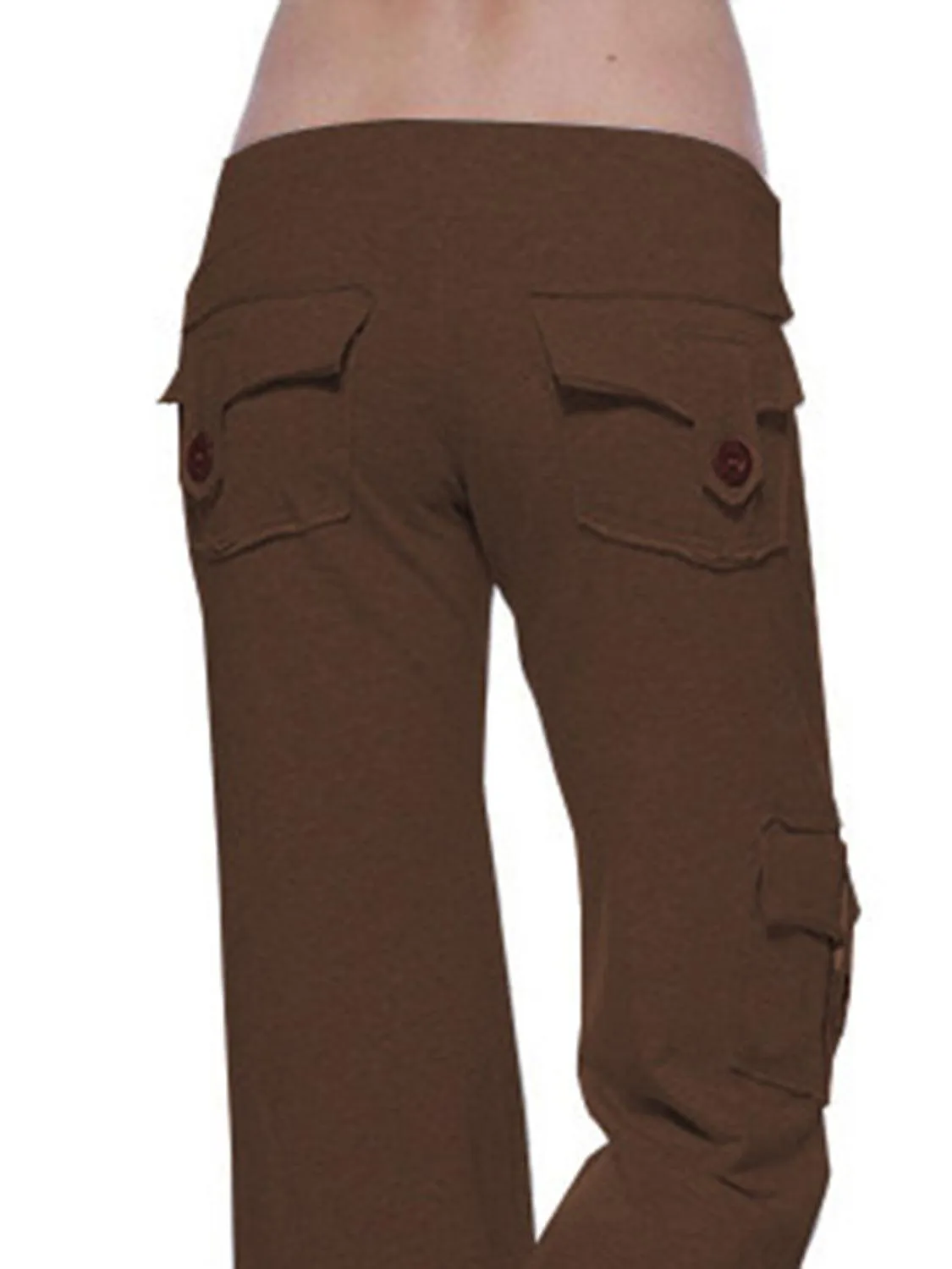 Retro Vibe Mid Waist Flared Cargo Pants