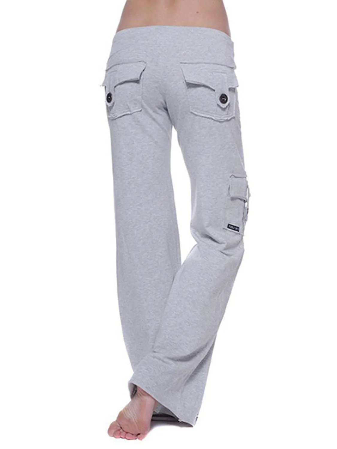 Retro Vibe Mid Waist Flared Cargo Pants