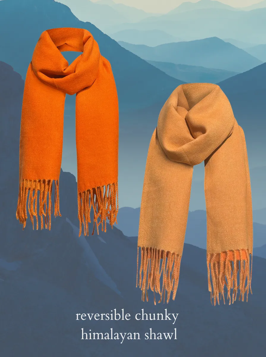 rewool reversible chunky shawl
