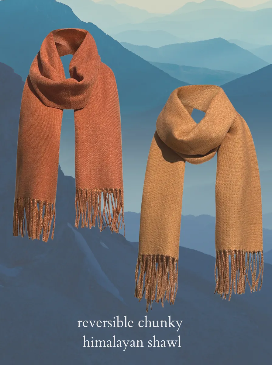 rewool reversible chunky shawl