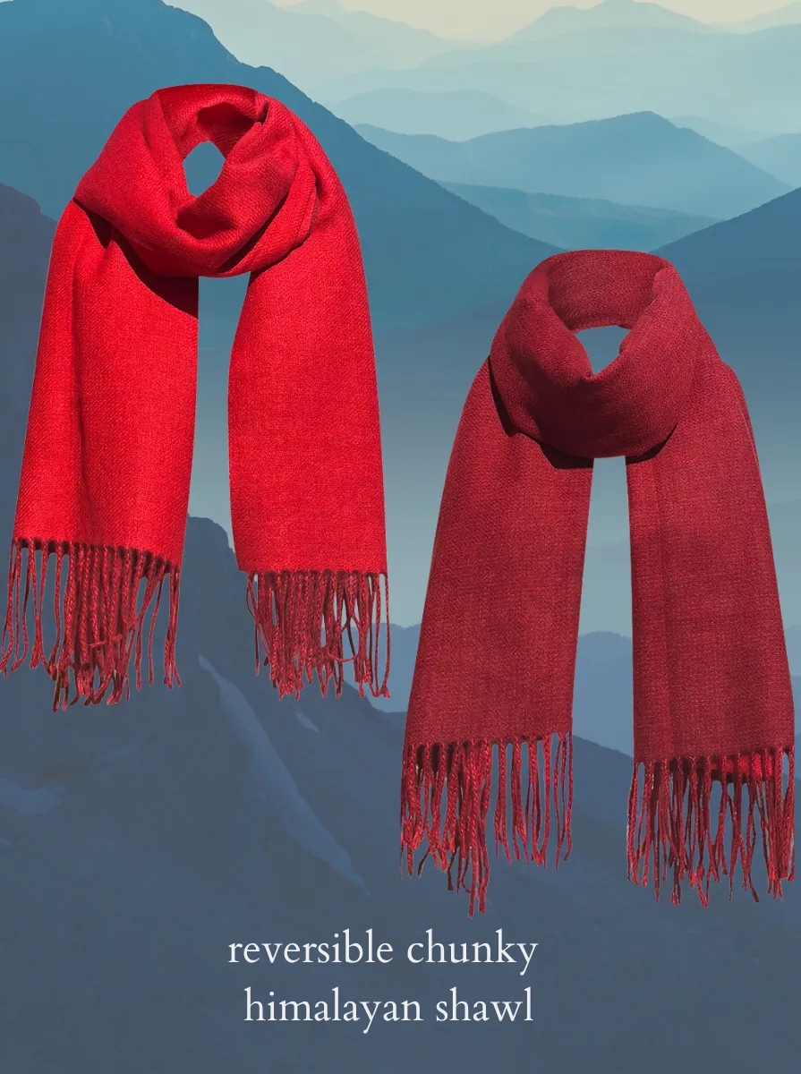 rewool reversible chunky shawl