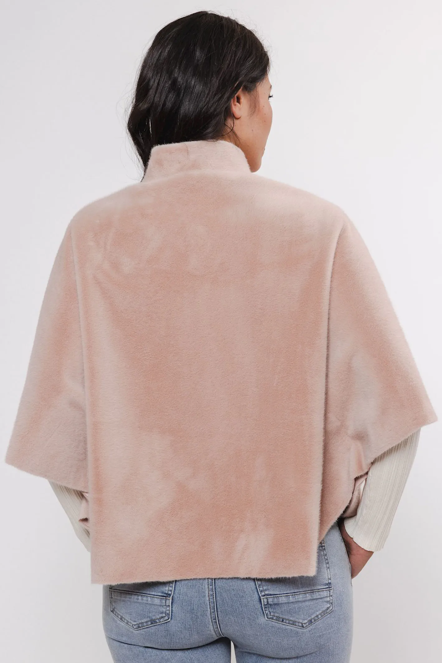 Rino & Pelle Dewi 7002411 Faux Fur Cape Powder Pink