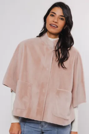Rino & Pelle Dewi 7002411 Faux Fur Cape Powder Pink