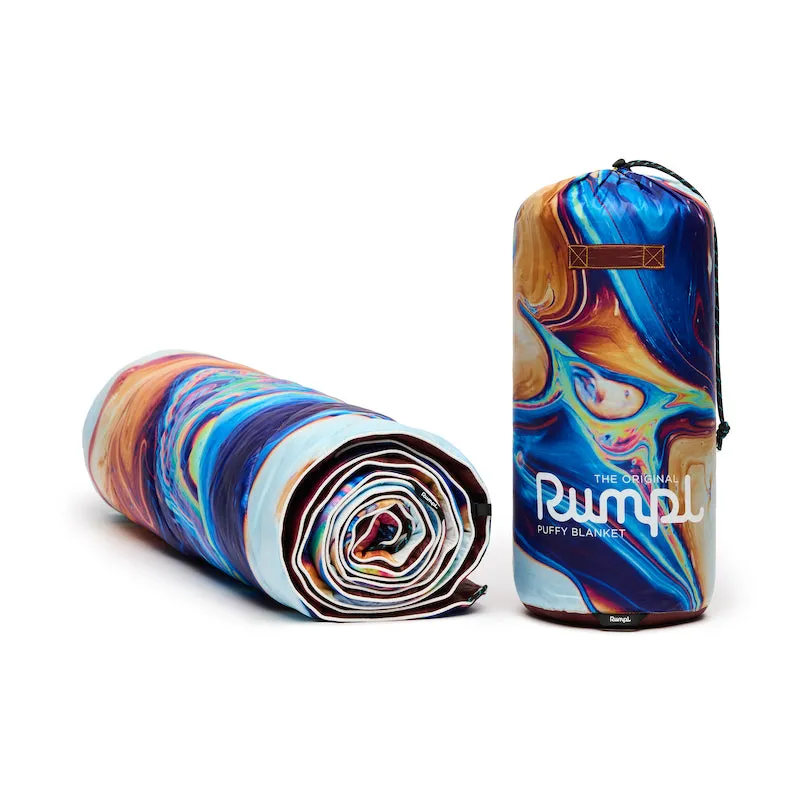 Rumpl Original Puffy Blanket LIQUID CHROME