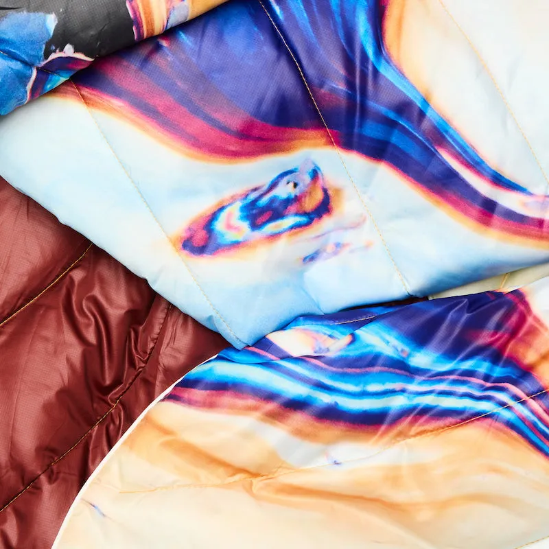 Rumpl Original Puffy Blanket LIQUID CHROME