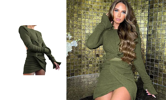 Sexy Lace-Up Long  Two-Piece Set